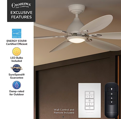 Hunter Casablanca Azalea Outdoor ENERGY STAR FC with LED Light 60"