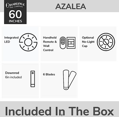 Hunter Casablanca Azalea Outdoor ENERGY STAR FC with LED Light 60"