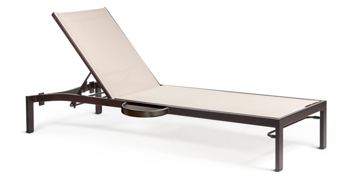 Bliss J1 Stacking Chaise Lounge with Side Tray