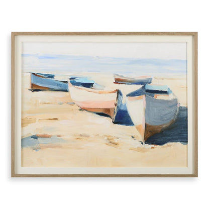 Beached Boats Framed Prints