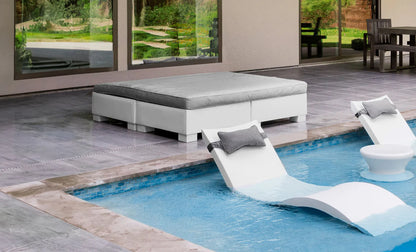 Ledge Lounger Affinity Square Sunbed with Flat Cushion