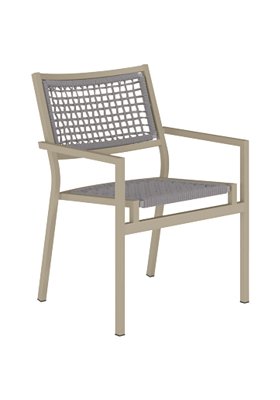 Cabana Club Gray Rope, Stacking, Dining Chair