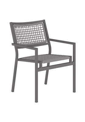Cabana Club Gray Rope, Stacking, Dining Chair