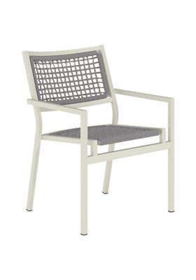 Cabana Club Gray Rope, Stacking, Dining Chair