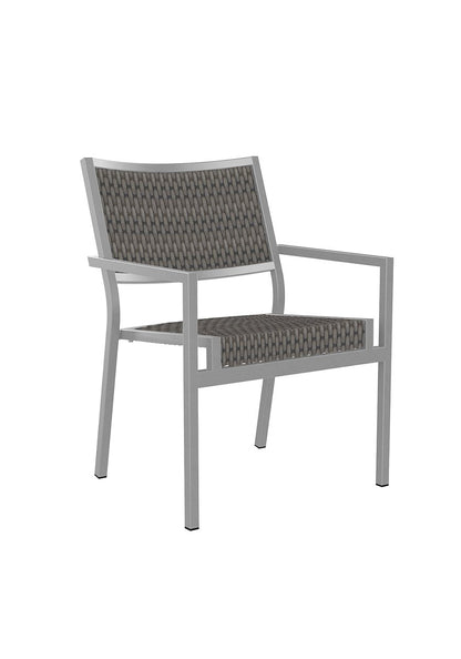 Cabana Club Weathered Gray Weave Woven Dining Chair