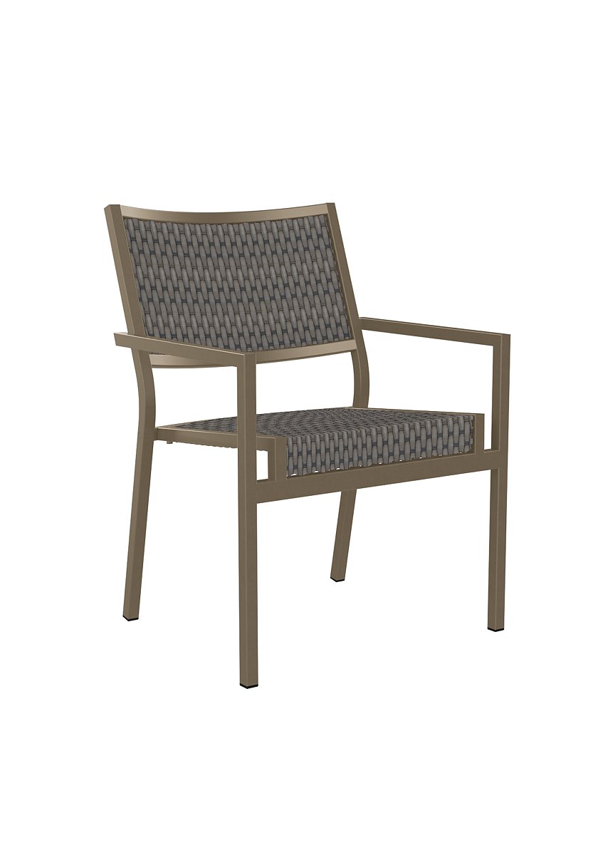 Cabana Club Weathered Gray Weave Woven Dining Chair