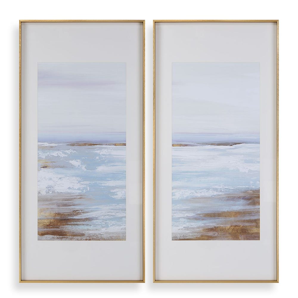 Coastline Framed Prints, Set of 2