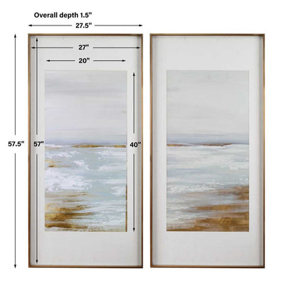 Coastline Framed Prints, Set of 2