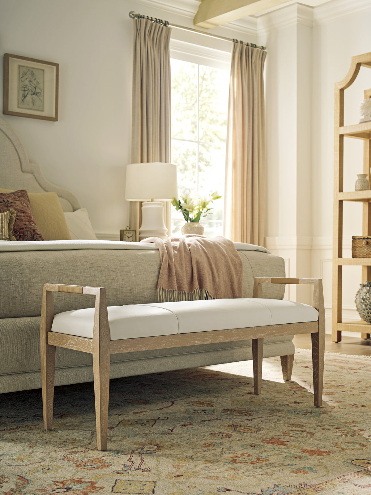 Copley Leather Bench