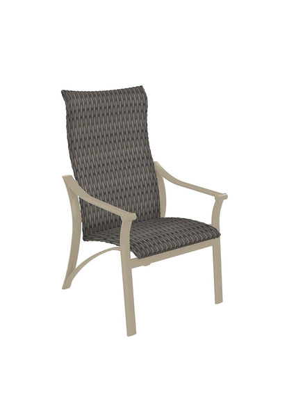 Corsica Weathered Gray Weave Woven High Back Dining Chair