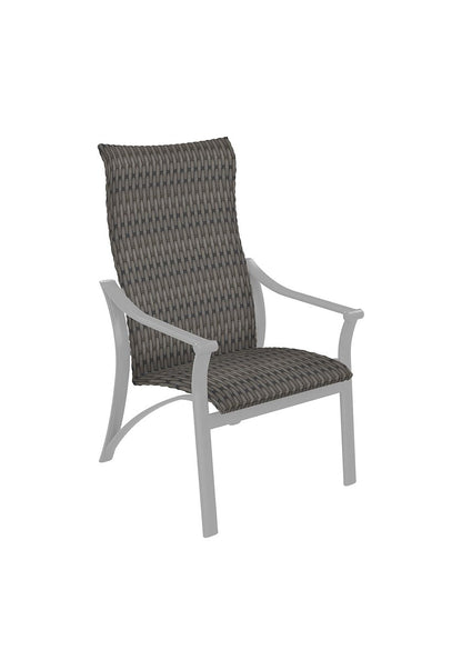 Corsica Weathered Gray Weave Woven High Back Dining Chair