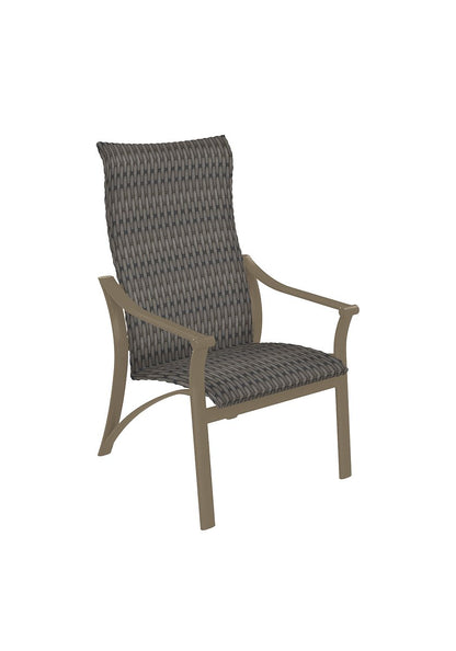 Corsica Weathered Gray Weave Woven High Back Dining Chair