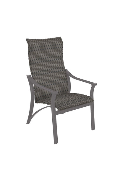 Corsica Weathered Gray Weave Woven High Back Dining Chair