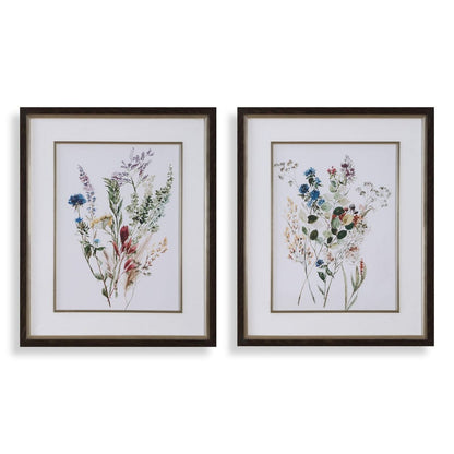 Delicate Flowers Framed Prints, Set of 2
