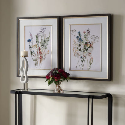 Delicate Flowers Framed Prints, Set of 2