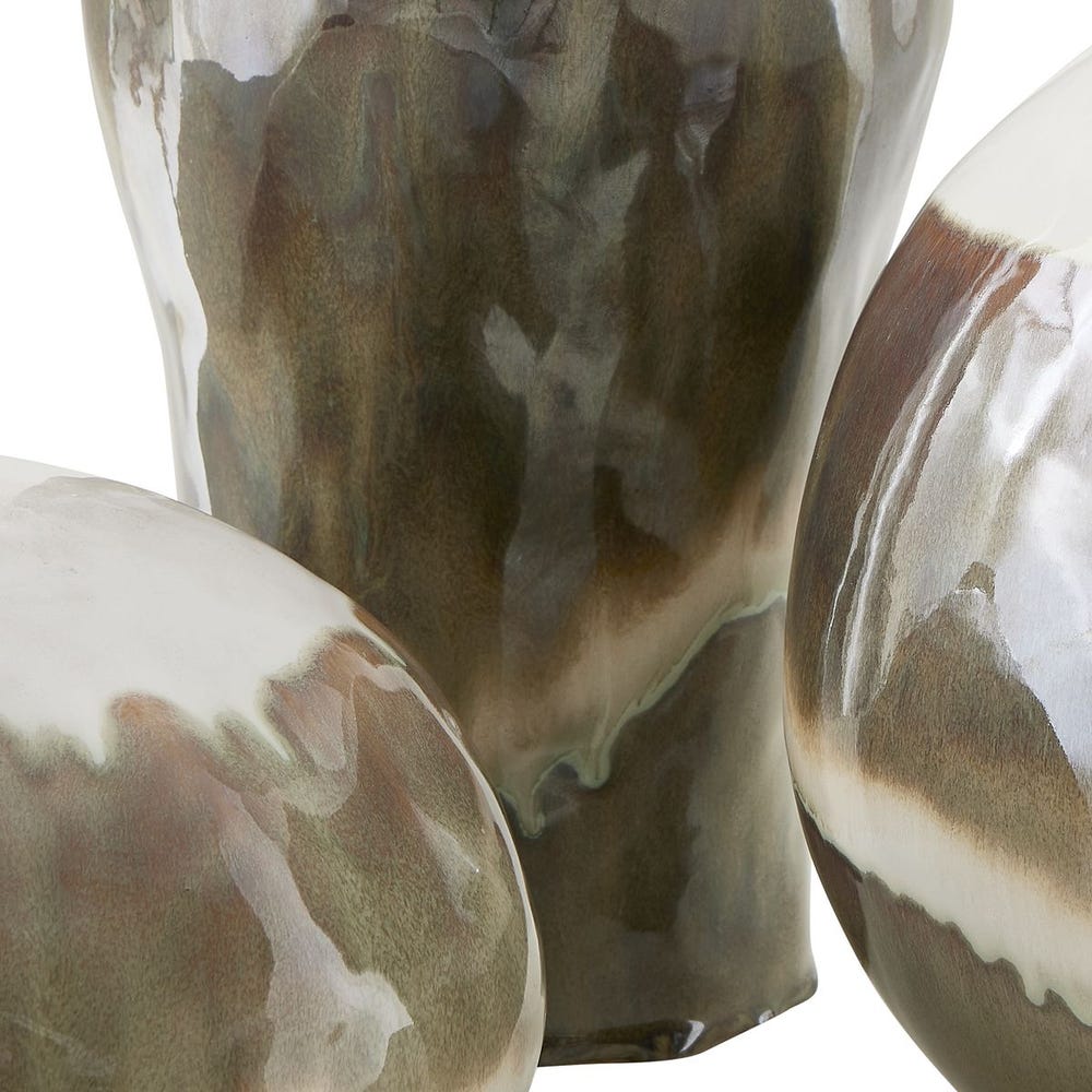 Earthflow Indoor-Outdoor Vases, Set of 3