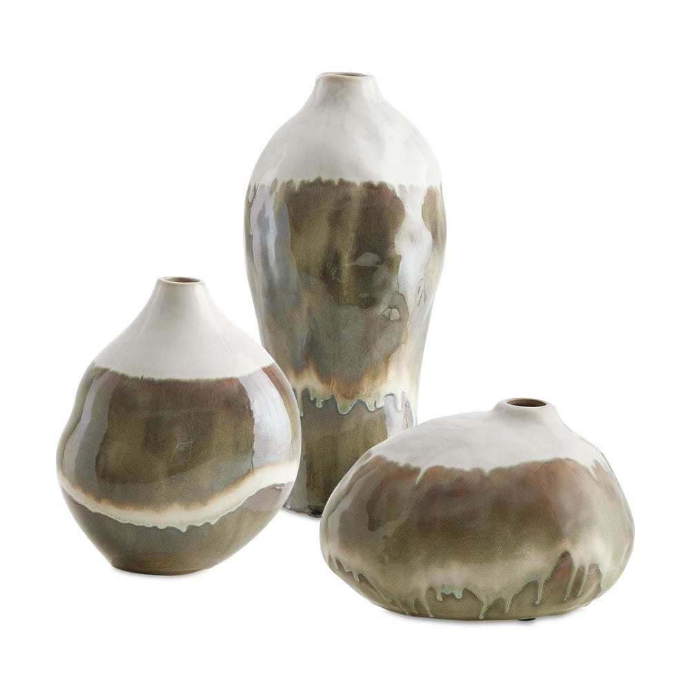 Earthflow Indoor-Outdoor Vases, Set of 3