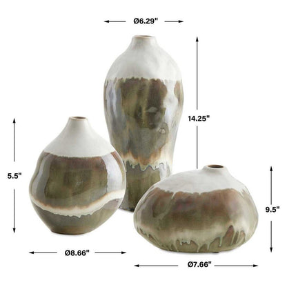 Earthflow Indoor-Outdoor Vases, Set of 3