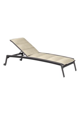 Elance Padded Sling Chaise Lounge with Wheels