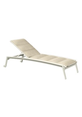 Elance Padded Sling Chaise Lounge with Wheels
