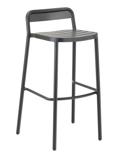 FLS Oval Barstool - Faux Teak