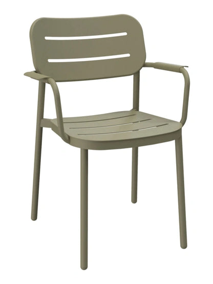 FLS Oval Dining Armchair - Slotted