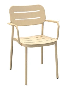 FLS Oval Dining Armchair - Slotted