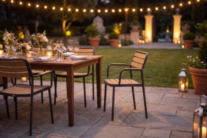 FLS Oval Dining Armchair - Teak ALT