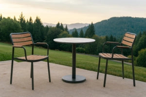 FLS Oval Dining Armchair - Teak ALT