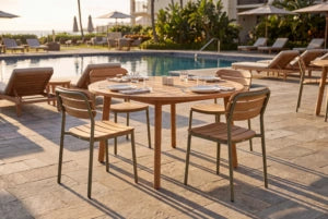 FLS Oval Dining Chair - Teak