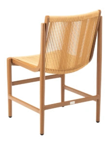 FLS String S Dining Chair Wood Look Aluminum