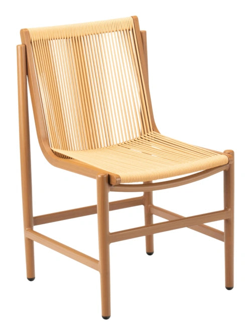 FLS String S Dining Chair Wood Look Aluminum
