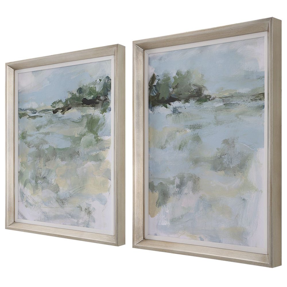 Far Awar View Framed Prints, Set of 2