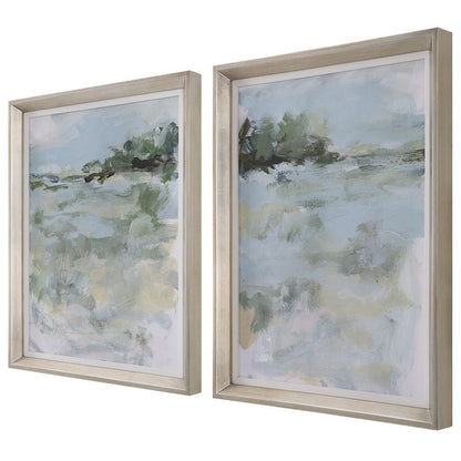 Far Awar View Framed Prints, Set of 2