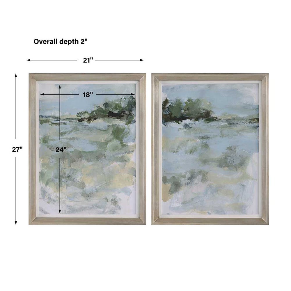 Far Awar View Framed Prints, Set of 2