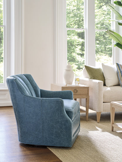 Fenway Leather Swivel Chair