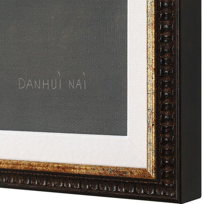 Florals on Black Framed Prints, Set of 4