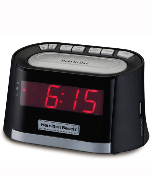 Hamilton Beach Commercial® Clock Radio with USB Charging Port Model HCR410