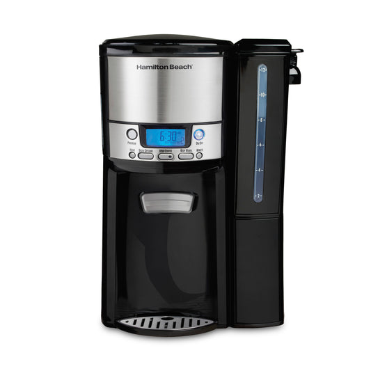 Hamilton Beach 12 Cup Dispensing Coffee Maker, Black/Silver
