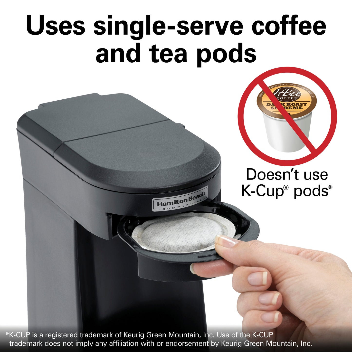 Hamilton Beach 1 Cup Pod Coffee Maker - Black