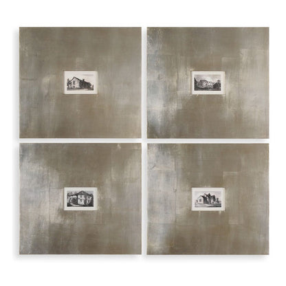 Historical Buildings Framed Prints, Set of 4