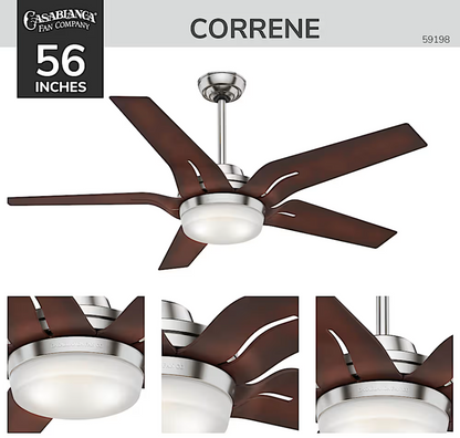Hunter Casablanca Correne with LED Light 56"