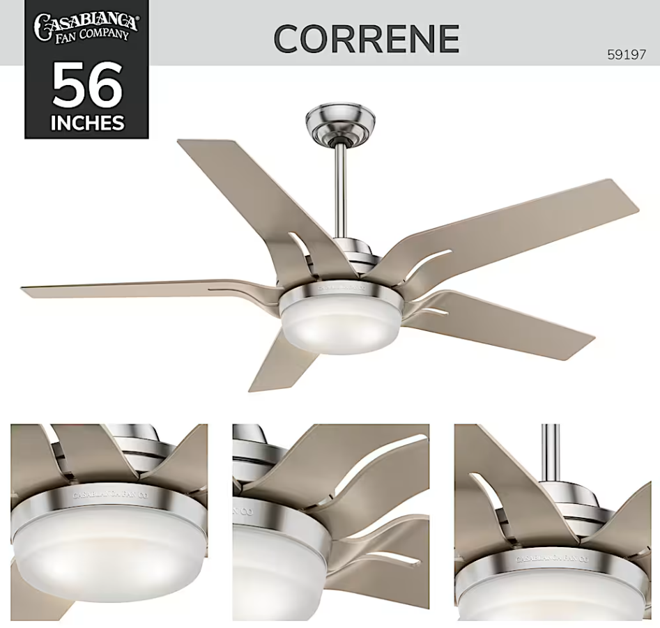 Hunter Casablanca Correne with LED Light 56"
