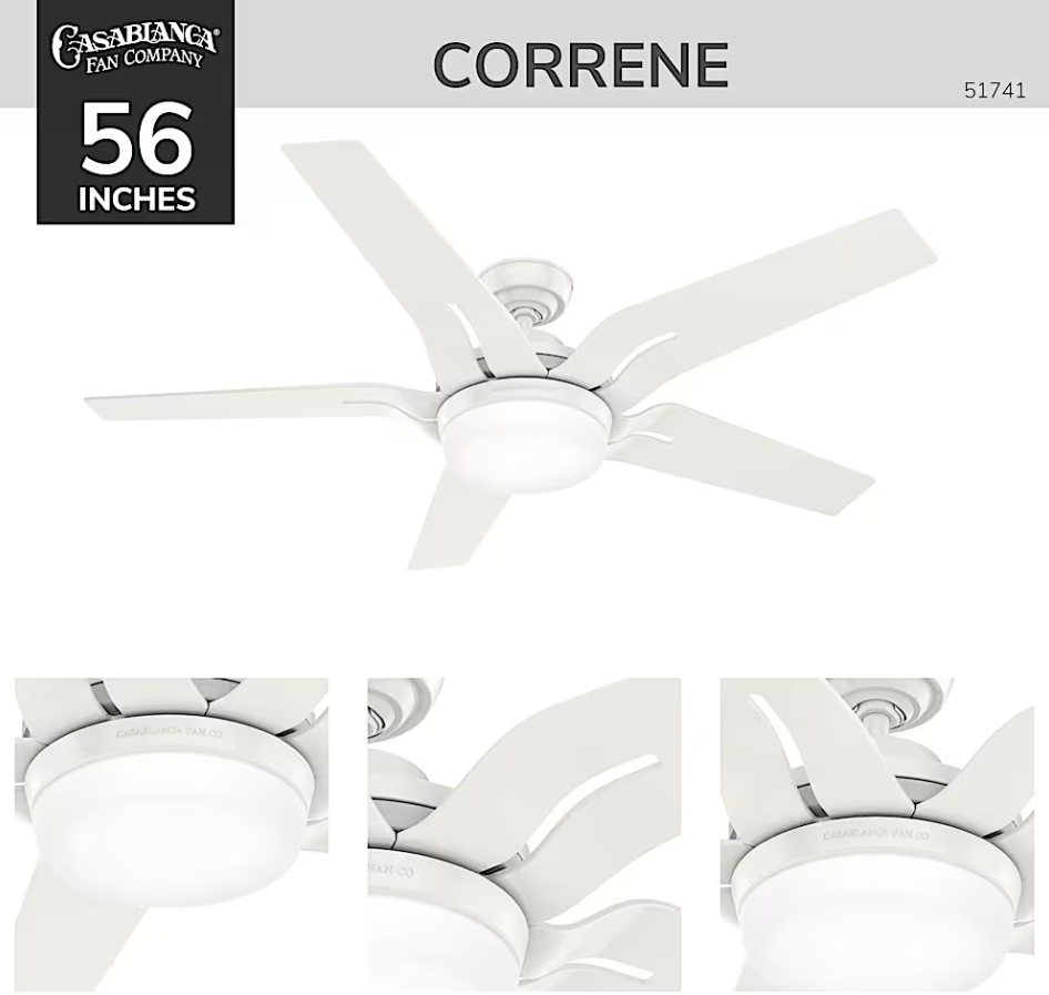 Hunter Casablanca Correne with LED Light 56"