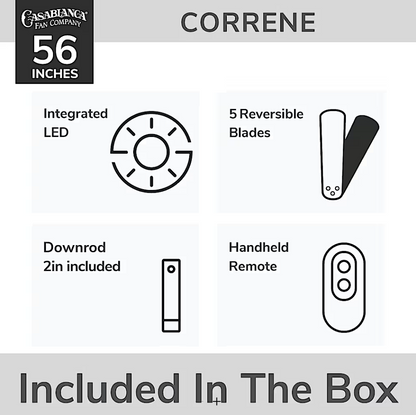 Hunter Casablanca Correne with LED Light 56"