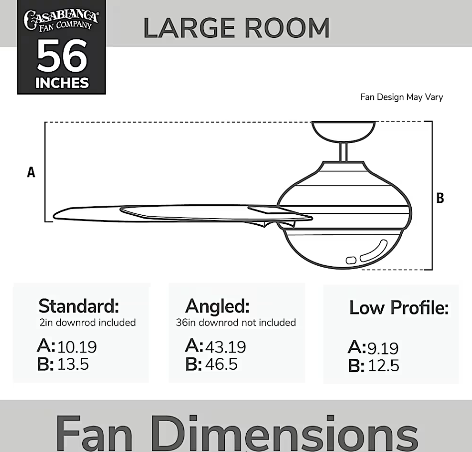 Hunter Casablanca Correne with LED Light 56"