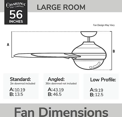 Hunter Casablanca Correne with LED Light 56"