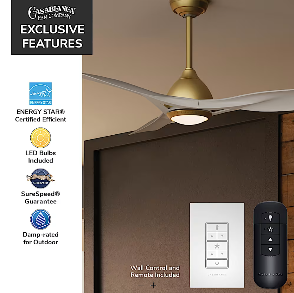 Hunter Casablanca Elise Outdoor ENERGY STAR DC with LED Light 54"