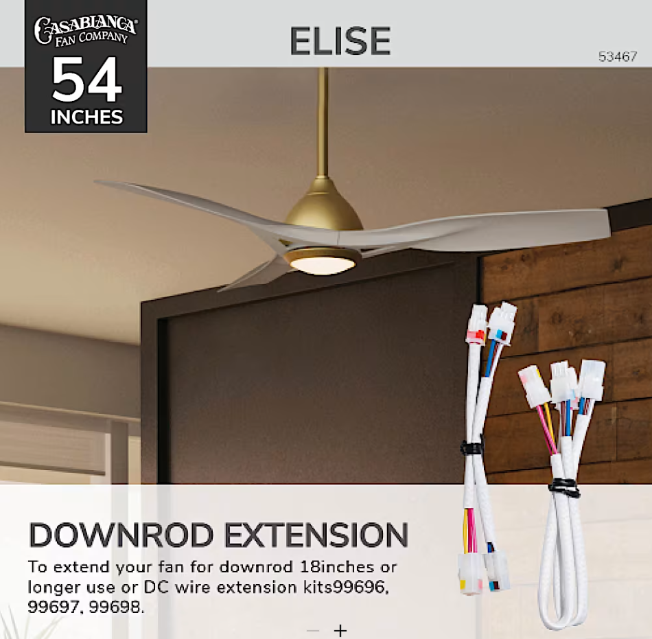 Hunter Casablanca Elise Outdoor ENERGY STAR DC with LED Light 54"