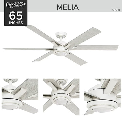 Hunter Casablanca Melia Outdoor ENERGY STAR DC with LED Light 65"
